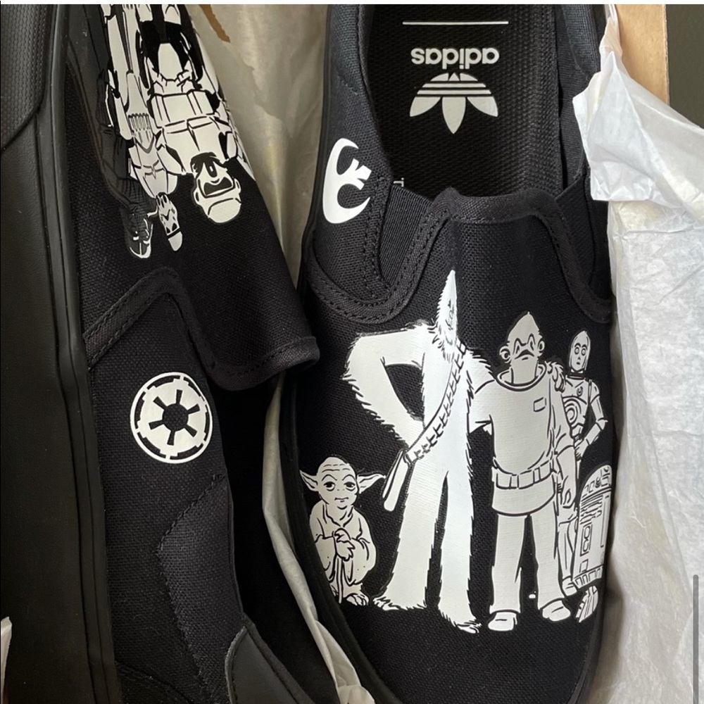 Adidas Collaboration with Star Wars  Rallye slip on’s special edition sneakers - Picture 10 of 12